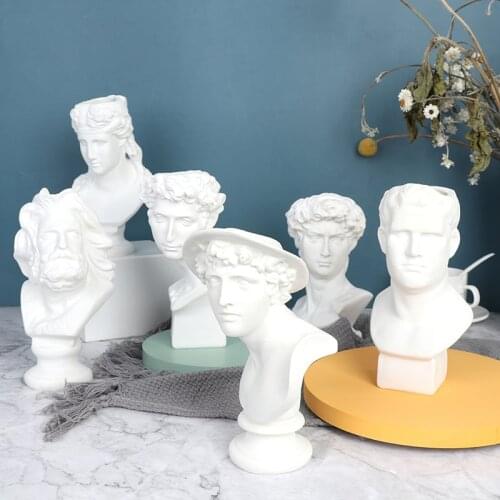 Modern Ornaments Resin David Home Decoration Nordic Style Creative Portrait Vase Human Head Decorative