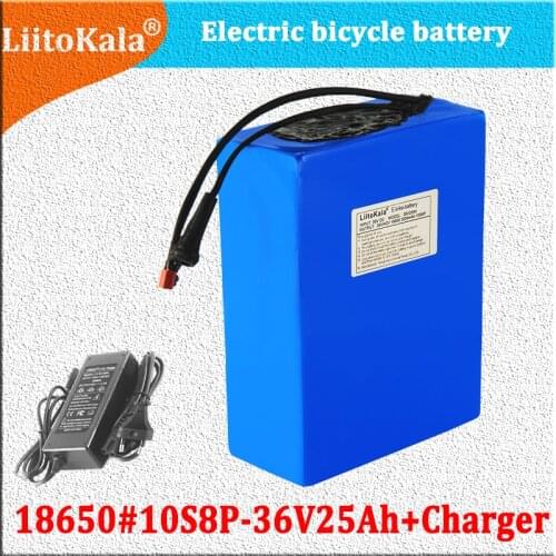 LiitoKala 36V Lithium battery 36V 25AH electric bike battery 36V 800W Scooter Battery with 20A BMS and 42V 2A charger