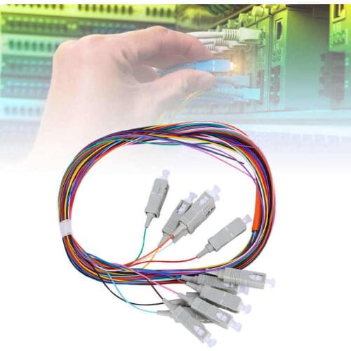 Fiber Pigtail Cable Multimode Carrier-Class Level 12-Cores SC/UPC 62.5/125 with PVC Shell Optical Fiber Tool