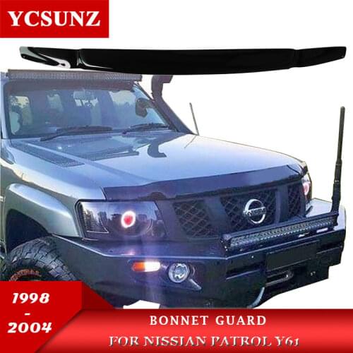 ABS Car Bonnet Guard Protector For Nissian Patrol Y61 1998 1999 2000 2001 2002 2003 2004 Scoop Hood Accessories