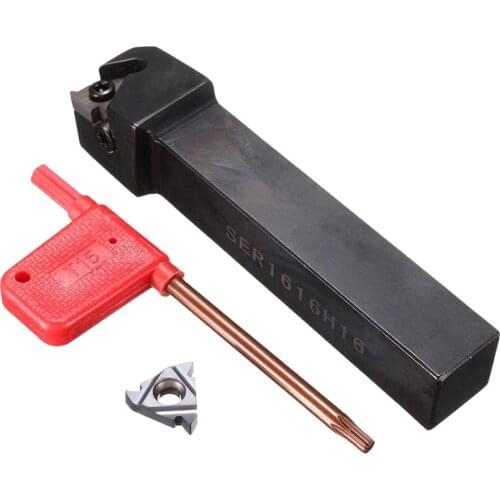 1PC SER1616H16 Lathe Threading Turning Tool Holder W/ 16ER AG60 Inserts