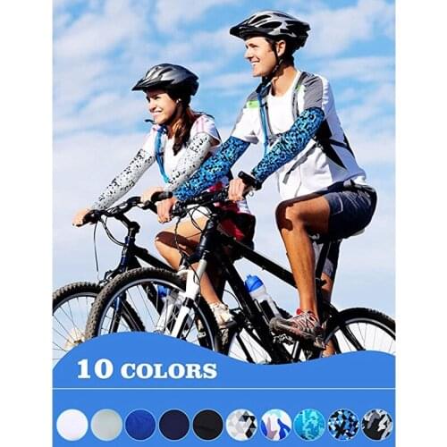 10 Pairs Sun Protection Arm Sleeves Cooling Sports Compression Athletic Sleeves for Basketball Running Cycling Golfing
