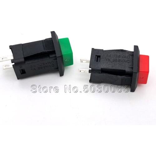 10pcs/lot Button switch DS-429 lock/reset switch push button switch No lock/self lock red/green