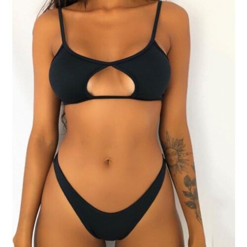2021 Summer New Women Swimsuit Bandage Beach Clothes Sexy Solid Bikini Multi Color Printing Bikinis