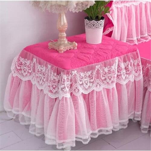 50x60cm lace coffee table cover thicked lace bedside table dust cover full bag princess multifunctional tablecloth quality