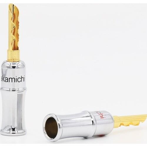 B428G 24K Gold Plated Nakamichi Banana Plug Connector 4pieces per lot BFA banana plug