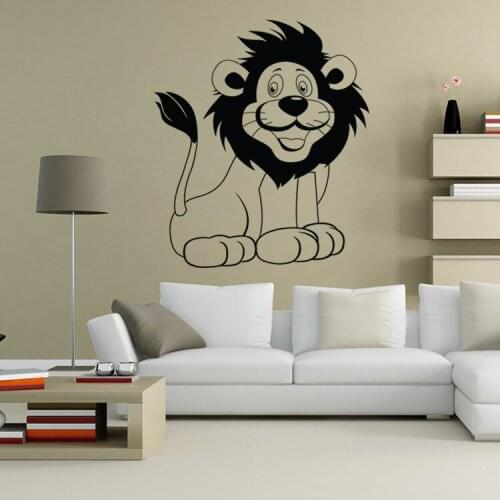 Free Shipping LION Wall Decoration Wild life Vinyl Decal, lion Wall Tattoo for car truck wall Art Decor 55x63cm cp1691
