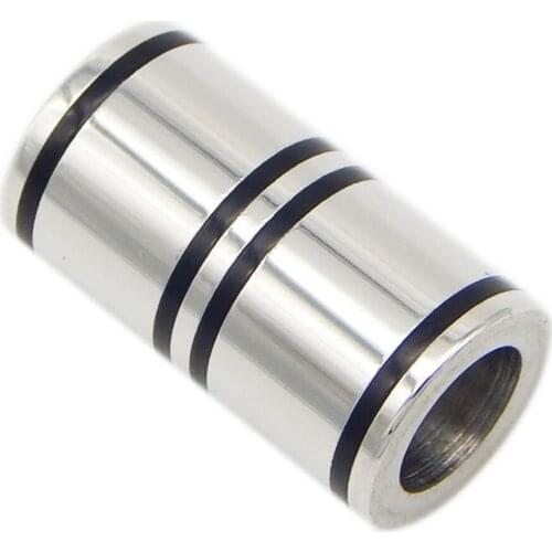 20pcs/lot engrave logo hole:2/3/4/5/6/7/8mm Cylinder Tube Magnetic Clasps Men Leather Cord Thread Bracelet End Connector Jewelry