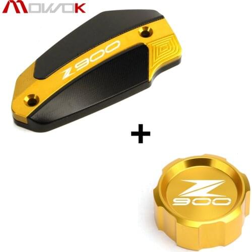 For Kawasaki Z900 z 900 2017-2020 2019 NEW Motorcycle Aluminum Rear & Front Brake Fluid Reservoir Cap Cylinder cover LOGO Z900