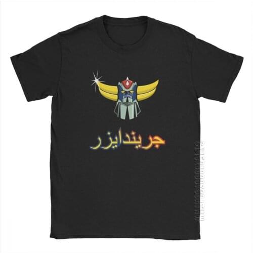 Men UFO Robot Grendizer T-Shirt Funny O Neck Designer Tops Purified Cotton Tees Normal T Shirts