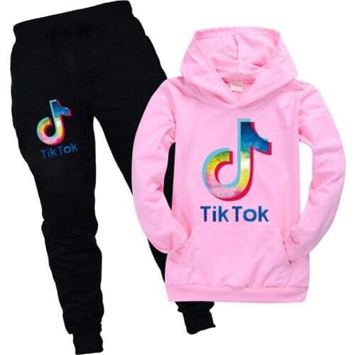 Fashion Trend Boy Girl New Year Clothes Spring Autumn Childrens Hoodie + Pants Set Childrens Suit Teenager Two-Piece 3-16Y