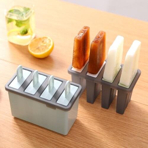 Creative Plastic Ice Cream Popsicle Mold Mould Tray Maker Lattice Lid Frozen