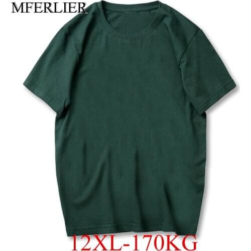 Summer men t shirt plus size 5XL 6XL 7XL 8XL 9XL 10XL 12XL weight 170kg Short sleeve men tshirt 6 colors