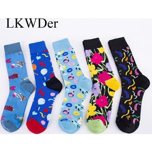 Мужские носки с принтом LKWDer China At AliExpress