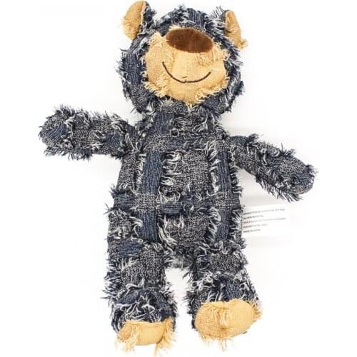 Cute Bear Shape Pet Dog Toys Squeaking Stuffed Plush Toys For Dogs Cat Chew Squeak Toy For Small Large Dogs Play Funny Training