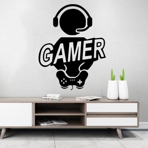 Cartoon Gamer Wall Sticker Home Decoration Accessories For Kitchen Restaurant Art Decals naklejki na sciane