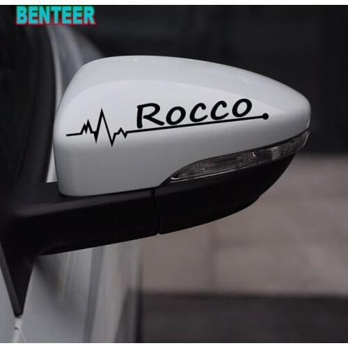 2pcs/lot KK Rocco Car rearview mirror decals sticker For Volkswagen Scirocco