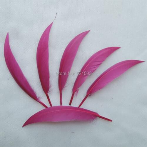 New! 200Pcs/Lot 10-15cm Berry Curved Goose Quill Feathers Purple Red Goose Quills,Loose Goose Feathers