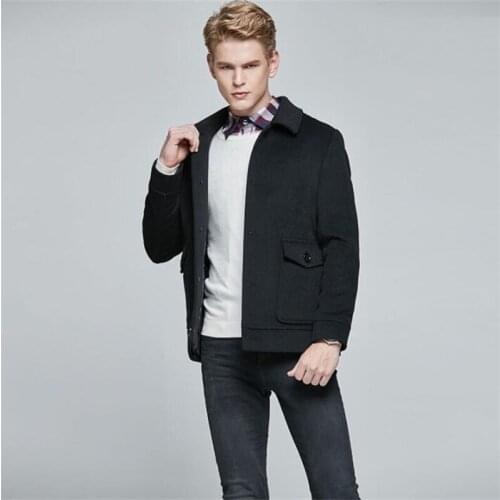 Autumn woolen coat mens short clothes casaco masculino winter self-cultivation double-sided casual jacket cashmere mens wool