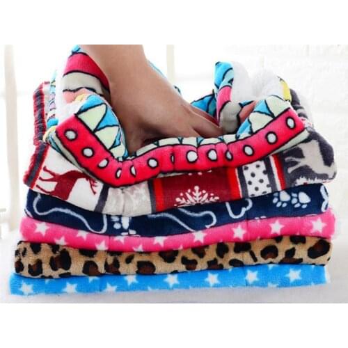 Autumn Warm Dog Bed Soft Fleece Pet Blanket Cat Litter Puppy Sleep Mat Lovely Mattress Cushion for Small And Large Dogs S M L
