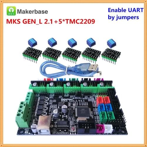 MKS GEN L V2.1 mother board 3D printer card control panel support a4988 DRV8825 TMC2209 TMC2208 TMC2100 TMC2130 stepper driver