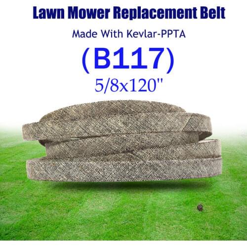 Make with Kevlar Lawn Mower Belt 5/8x120" B117 Replacement V-belt Dry Wrapping Triangle For J/OHN D/EERE M118685 M112269 M154960