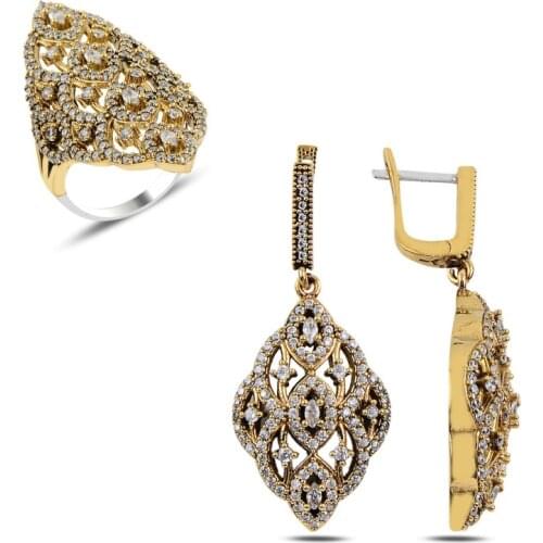 Silver 925 Sterling Zircon Cubic Zirconia Authentic Set