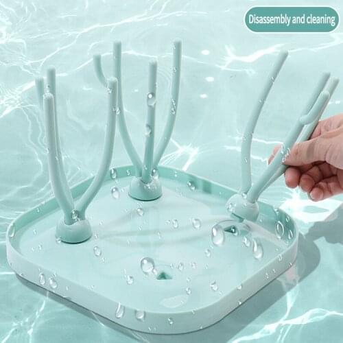 Baby Bottle Drying Rack Drying Rack Babies Pacifier Feeding Cup Holder Removable Cleaning Dryer Drainer Storage Nipple Shelf