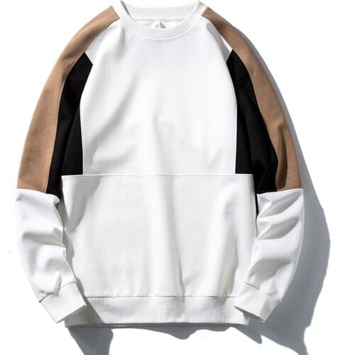 Fashion Hoodie Men Sweatshirt Autummn Patchwork O Neck Hip Hop Pullover Streetwear Mens Hoodies Sweatshirts Causal Mens Clothing