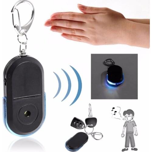 Anti-Lost Alarm Key Finder Locator Keychain Whistle Sound With LED Light Mini Anti Lost Key Finder Sensor