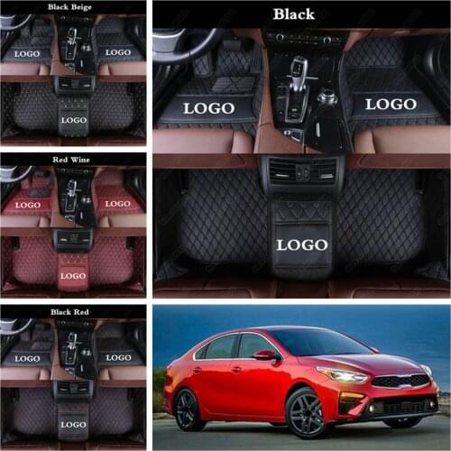 Waterproof Leather Car Floor Mats for Kia Forte Niro Optima Rio Sorento Soul Sportage Rio Forte Sedona Ceed Soul Stinger Sorento