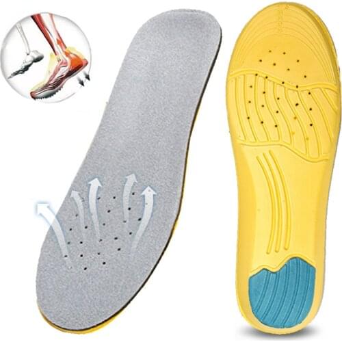 Shoe Inserts Pad Soft Sport Insoles Memory Foam Breathable Outdoor Running Silicone Gel Cushion Orthopedic Insoles EU 35-47 Size
