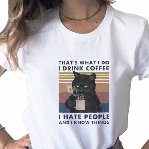 Cat Funny Skull Pet Cute Animal print ladies T-shirt casual basis O-collar white shirt short sleeve ladies T-shirt,Drop Ship