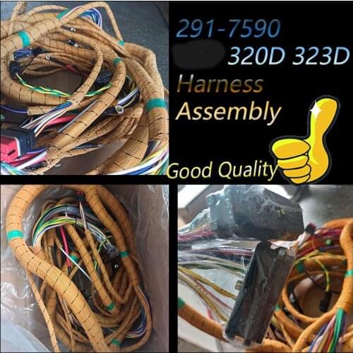 CAT 320D 323D Excavator Mian Wiring Harness Assembly 291-7590 2917590 Caterpillar High Temperature Resistance Chassis Harness