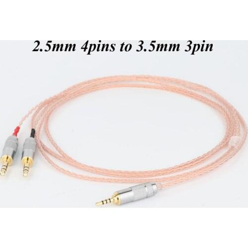 2.5mm TRRS Balanced 8 core Litz braid Headphone Upgrade Cable for MDR-Z7 Z7M2 MDR-Z1R D600 D7100