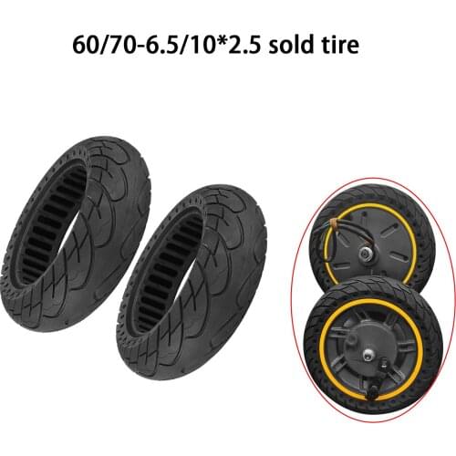 2 Pcs 60/70-6.5/10*2.5 Sold Tire for Ninebot Max G30 Scooter Shock-absorbing Explosion-proof Rubber Tire Honeycomb Hole Tire