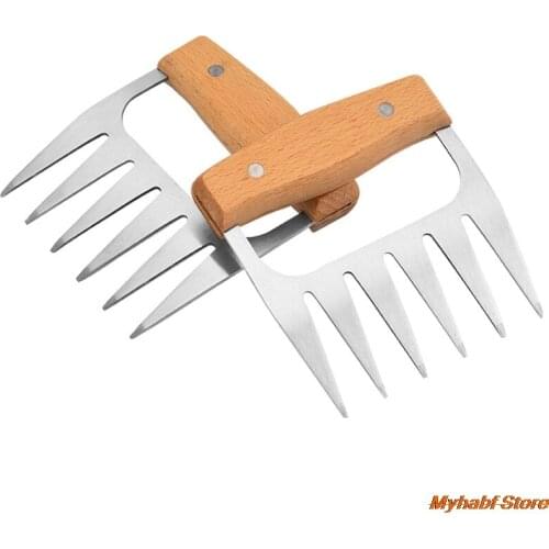 2pcs BBQ Meat Shredder Barbecue Fork Heat Resistant Bear Claw Meats Separator Barbecue Pork Beef Roast Meat Shredder BBQ Tools