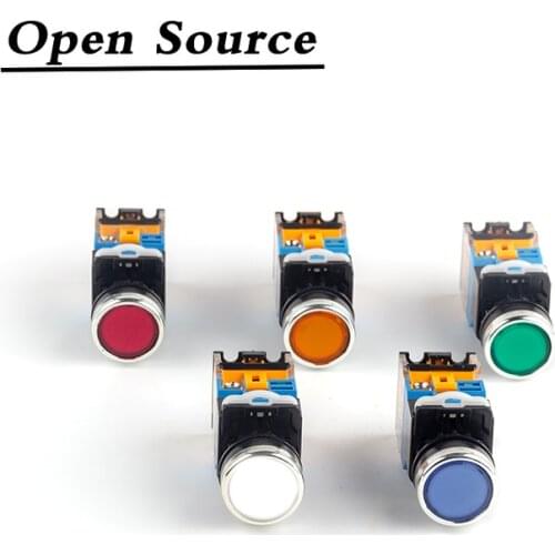 22mm LA38-11D/11DS Push Button Switch with LED Light Self-locking/Latching/Self-reset/Momentary 12V 24V 36V 48V 110V 220V 380V