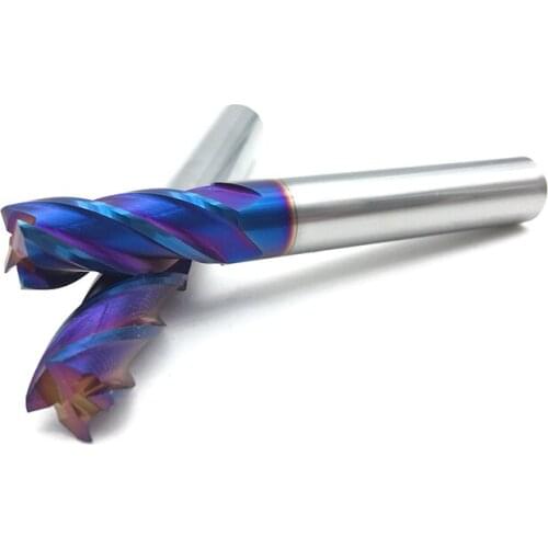 5pcs HRC65 10mm 75L 4Flute D10X25XD10X75L Flat End Mill Solid Carbide Spiral Straight Shank Endmill for Wood CNC Cutter