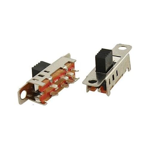 50 Pcs x 5mm High Knob 8 Pin 3 Position 2P3T DP3T Panel Slide Switch 0.5A 50V DC