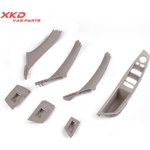 51417225879 LHD Beige Car Interior Inner Door Handle Panel Pull Trim Cover Fit for 5 series 51417225857 51417225858
