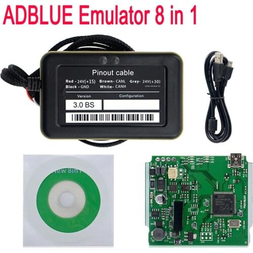 Support Euro 6 Professional Adblue 8in1 8 In 1 AdBlue Emulator V3.0 with NOx Sensor Adblue Emulator 8in1 Truck Diagnostic Tool