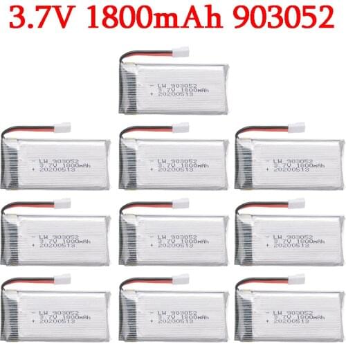 RC Drone Battery For SYMA X5 X5S X5C X5SC X5SH X5SW M18 H5P H11D H11C RC Quadcopter Helicopter Parts 3.7V 1800mAh Lipo Battery