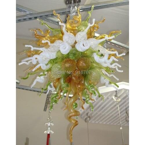 Free Shipping UL/CE 110v/220v LED Villa Light Coloured Glass Pendant Lamp Shade