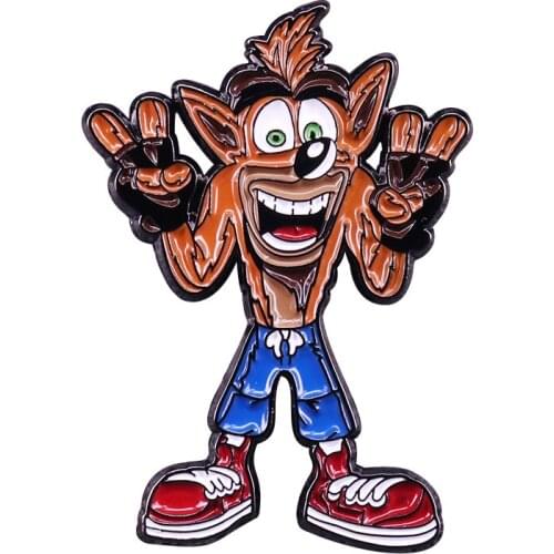 Crash Bandicoot Peace pin a must have for gamer collectors