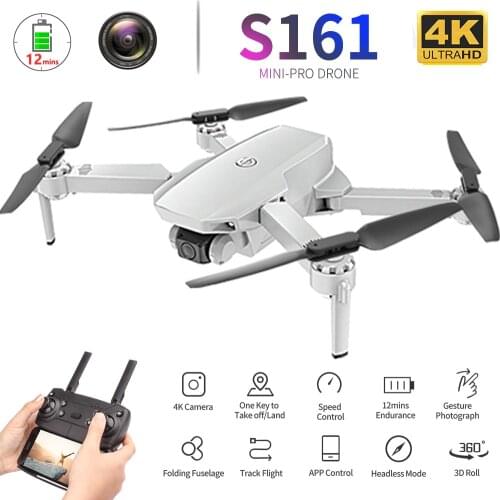 S161 New RC Helicopter Optical Flow Positioning Mini Drone With 4K HD Dual Camera Professional Foldable Quadcopter RC Toy Dron
