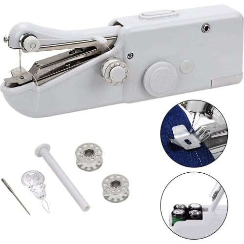 Electronic Sewing Machine Cordless Clothes Fabrics Portable Household Mini Hand Sewing Machine Quick Stitch Sew Needlework