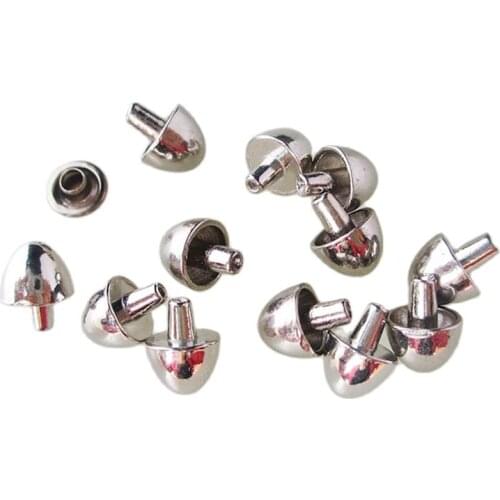 Mushroom Round End Alloy Garment Rivets Stud For Bag Hat Shoe Jeans Leather Crafting Chocker Decoration DIY Accessories