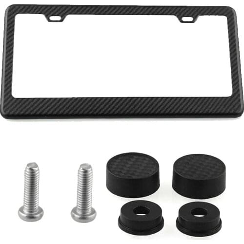 Carbon Fiber License Plate Frame Tag Car Cover Original 3k Twill For US Or AU