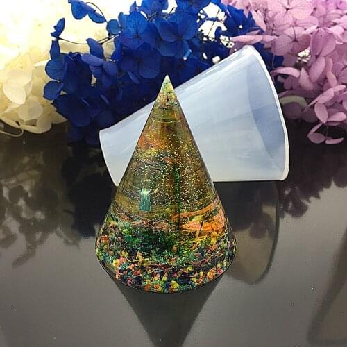 Cubic Triangular Pyramid Round Cone Epoxy Mold For For Epoxy Resin 3D Jewelry Making DIY Crafts